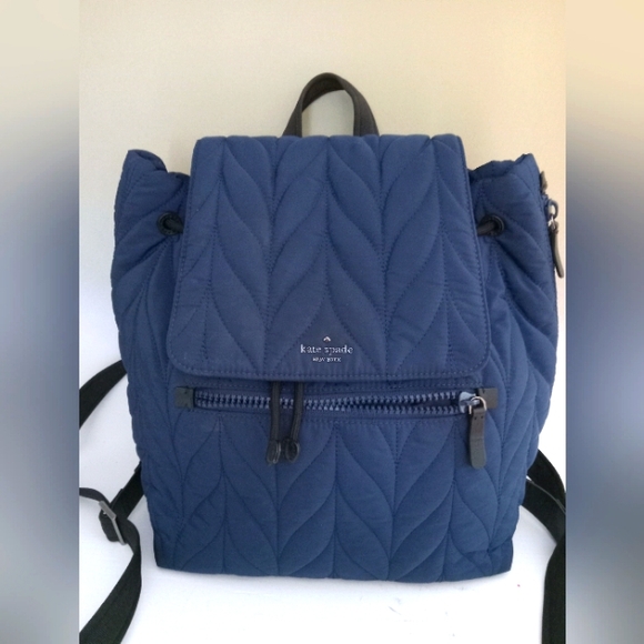 kate spade Handbags - Kate Spade Blue Quilted Backpack